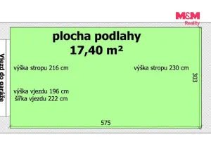 Pronájem garáže, Ostrava, Spodní, 17 m2
