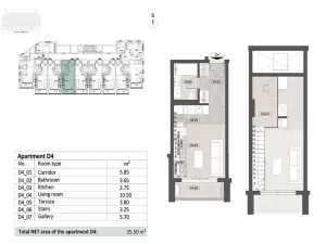 Prodej bytu 1+kk, Meljine, Černá Hora, 48 m2