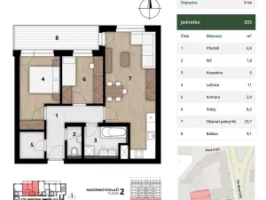 Prodej bytu 3+kk, Praha - Smíchov, Na Plzeňce, 65 m2
