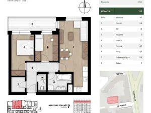 Prodej bytu 3+kk, Praha - Smíchov, Na Plzeňce, 65 m2
