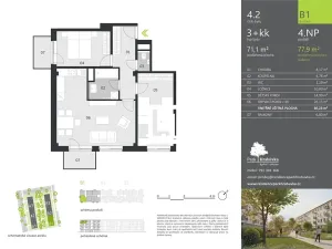 Pronájem bytu 3+kk, Ostrava, Hasičská, 71 m2