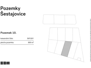 Prodej pozemku pro bydlení, Šestajovice, 800 m2