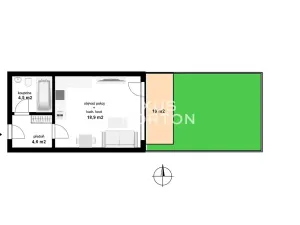 Prodej bytu 1+kk, Praha - Hloubětín, Nepelova, 29 m2