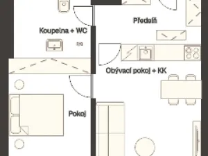 Pronájem bytu 2+kk, Praha - Vinohrady, Sázavská, 43 m2