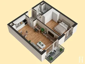Pronájem bytu 2+kk, Plzeň, V Zahrádkách, 53 m2