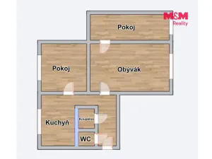 Prodej bytu 3+1, Ostrava - Poruba, Gen. Sochora, 64 m2