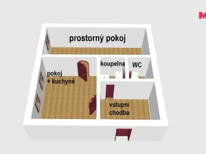 Pronájem bytu 2+kk, Opočno, Kupkovo nám., 57 m2