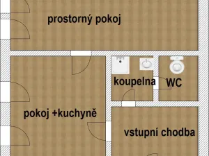 Pronájem bytu 2+kk, Opočno, Kupkovo nám., 57 m2