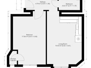 Pronájem bytu 2+kk, Praha - Vršovice, Slovinská, 45 m2
