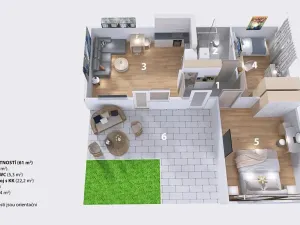 Pronájem rodinného domu, Brno, Pod Mniší horou, 61 m2