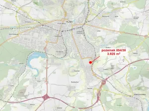 Prodej komerčního pozemku, Plzeň, 1308 m2