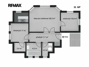 Pronájem bytu 3+kk, Kolín, Obecní dvůr, 74 m2
