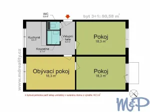 Pronájem bytu 3+1, Jihlava, Sokolovská, 91 m2
