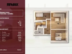 Prodej bytu 3+1, Kutná Hora, Puškinská, 57 m2