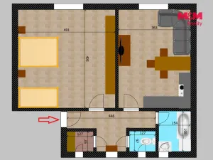 Prodej bytu 2+kk, Pardubice - Zelené Předměstí, Devotyho, 53 m2
