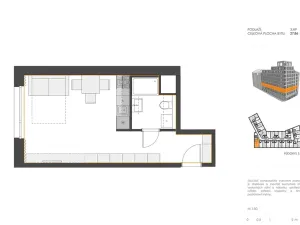 Prodej bytu 1+kk, Praha - Smíchov, 28 m2