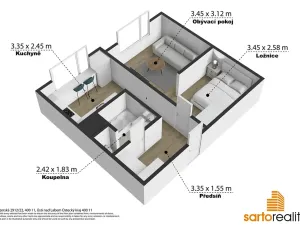 Prodej bytu 1+1, Ústí nad Labem, Jizerská, 42 m2