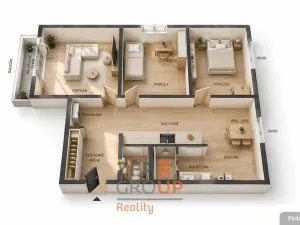 Pronájem bytu 3+1, Hodonín, Národní třída, 65 m2