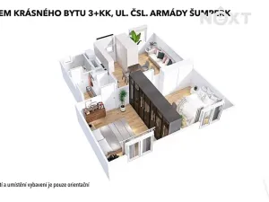 Pronájem bytu 3+kk, Šumperk, Čsl. armády, 63 m2