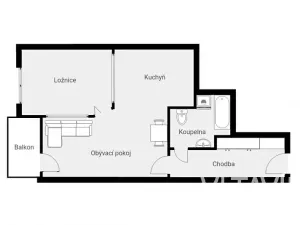 Pronájem bytu 2+kk, Odolena Voda, Nad Štolami, 53 m2