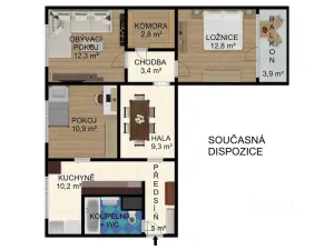 Prodej bytu 3+1, Strakonice, Sídliště 1. máje, 74 m2