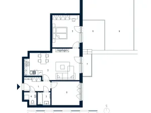 Pronájem bytu 3+kk, Praha - Vysočany, Hindlova, 72 m2