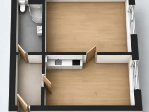 Pronájem bytu 2+kk, Náchod, Žižkova, 43 m2