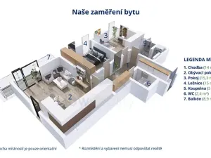 Pronájem bytu 3+kk, Havlíčkův Brod, Na Spravedlnosti, 82 m2