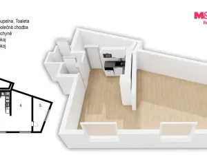 Pronájem bytu 2+kk, Trutnov - Dolní Předměstí, Polská, 51 m2