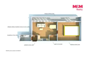 Pronájem bytu 2+kk, Plzeň, U Tržiště, 70 m2
