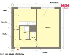 Pronájem bytu 1+1, Cheb, Dvořákova, 39 m2