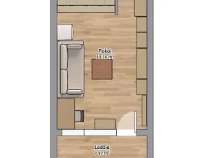 Pronájem bytu 1+kk, Dobřany, Sokolovská, 24 m2