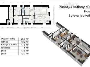 Prodej rodinného domu, Hosín, 120 m2