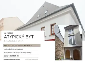 Prodej bytu 2+kk, Klatovy, Krameriova, 91 m2