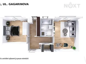 Prodej bytu 2+1, Šumperk, Gagarinova, 47 m2