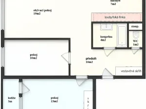 Pronájem bytu 3+1, Praha - Vokovice, Tobrucká, 67 m2