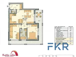 Pronájem bytu 3+kk, Praha - Hloubětín, K náhonu, 68 m2