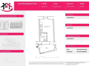 Prodej bytu 1+kk, Praha, 25 m2