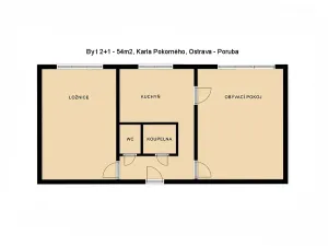 Pronájem bytu 2+1, Ostrava, Karla Pokorného, 56 m2