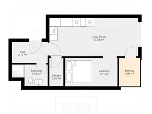Pronájem bytu 2+kk, Praha - Černý Most, Arnošta Valenty, 39 m2