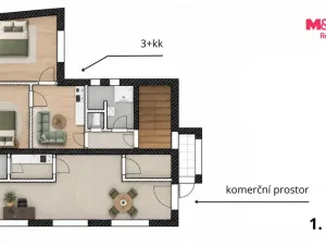 Prodej činžovního domu, Otrokovice - Kvítkovice, tř. Osvobození, 422 m2