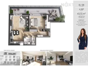 Prodej bytu 2+kk, Praha, 64 m2