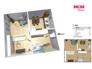 Prodej rodinného domu, Nehvizdy, Javorová, 80 m2