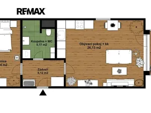 Pronájem bytu 2+kk, Plzeň, Vysoká, 51 m2