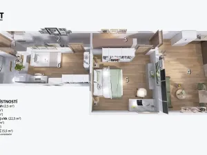 Prodej bytu 2+kk, Brno, Elgartova, 73 m2