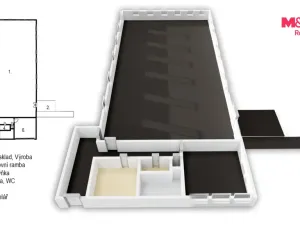 Pronájem skladu, Miličín, 850 m2