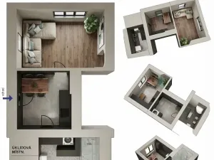 Pronájem bytu 1+1, Černošice, Jansova, 37 m2