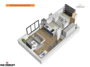 Prodej bytu 1+kk, Plzeň, Železná, 38 m2