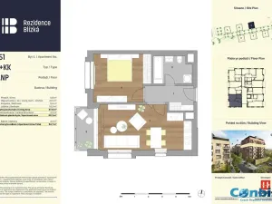 Pronájem bytu 2+kk, Praha - Karlín, Švarcova, 54 m2