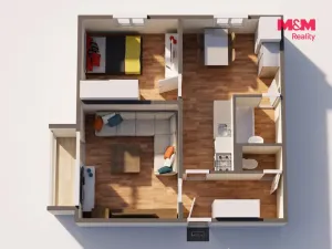 Prodej bytu 2+1, Nová Role, Školní, 51 m2
